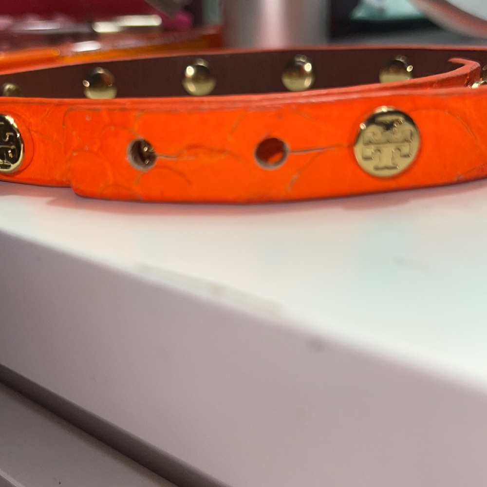 Like New Auth Tory Burch Python Wrap Bracelet - image 3